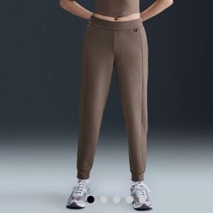 NIKE 24.7 Impossibly Soft Dri-FIT Mid Rise Brown joggers size S *spot stain